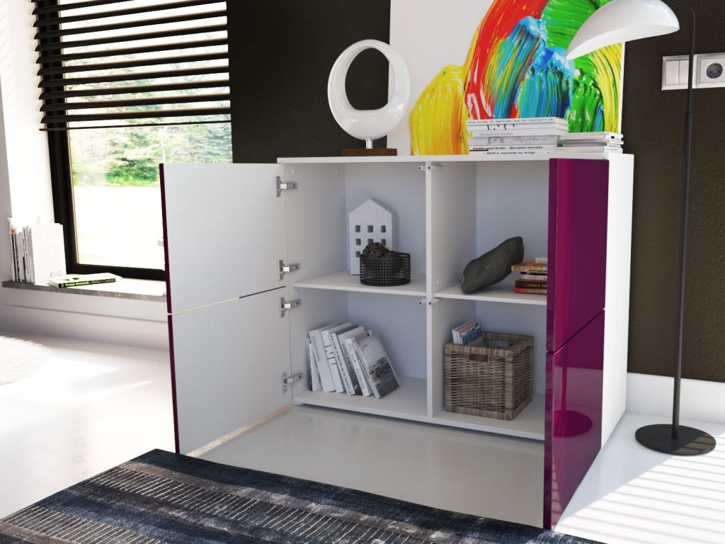 Commode design laqué