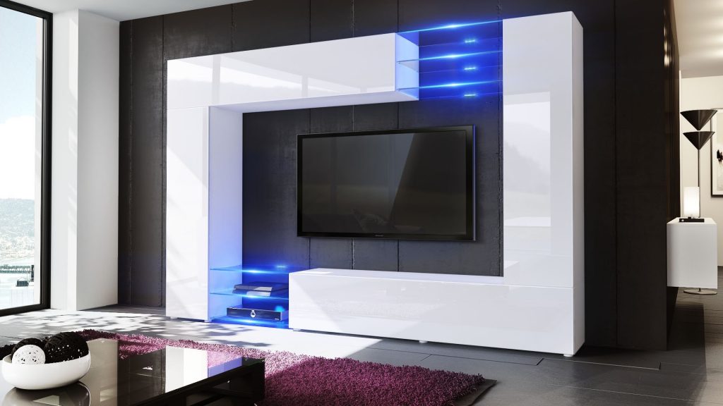 Meuble TV design mural