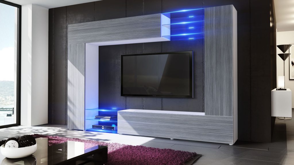 Meuble TV design mural