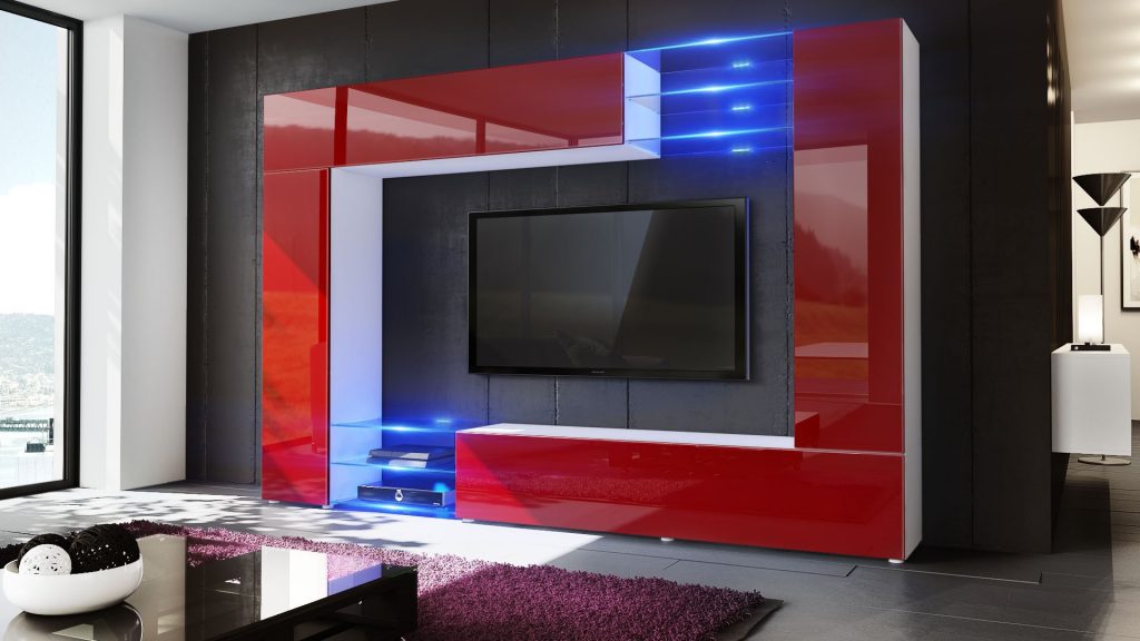 Meuble TV design mural