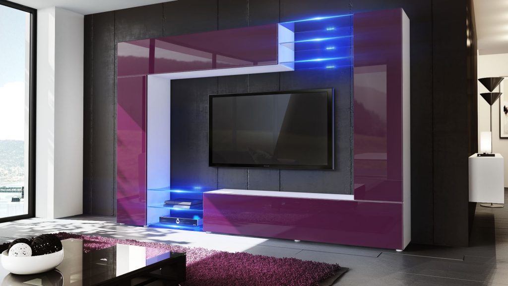 Meuble TV design mural