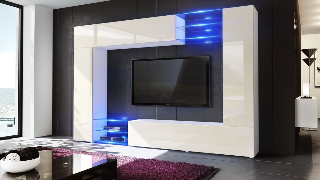 Meuble TV design mural