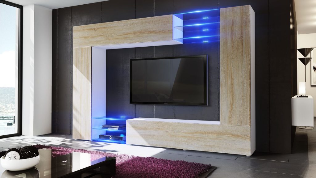 Meuble TV design mural