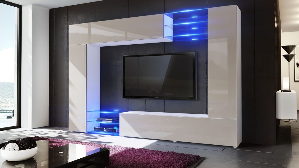 Meuble TV design mural