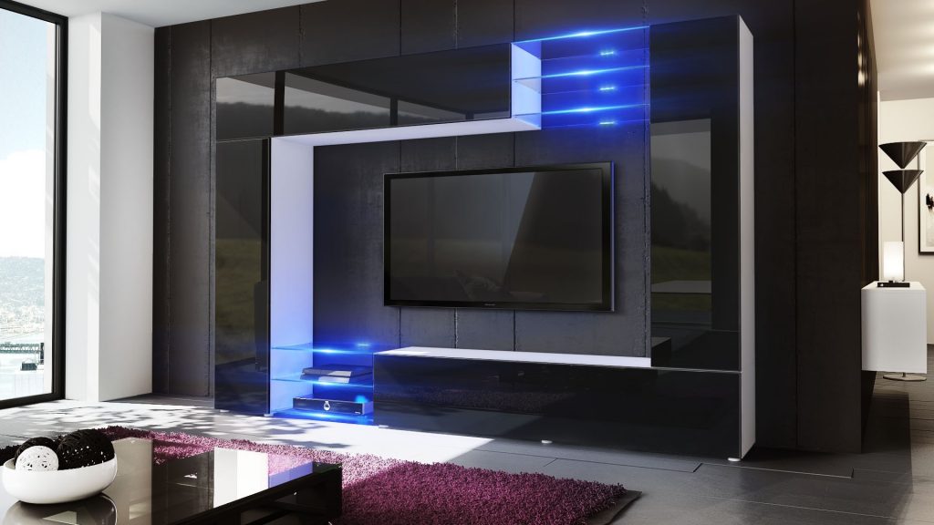Meuble TV design mural
