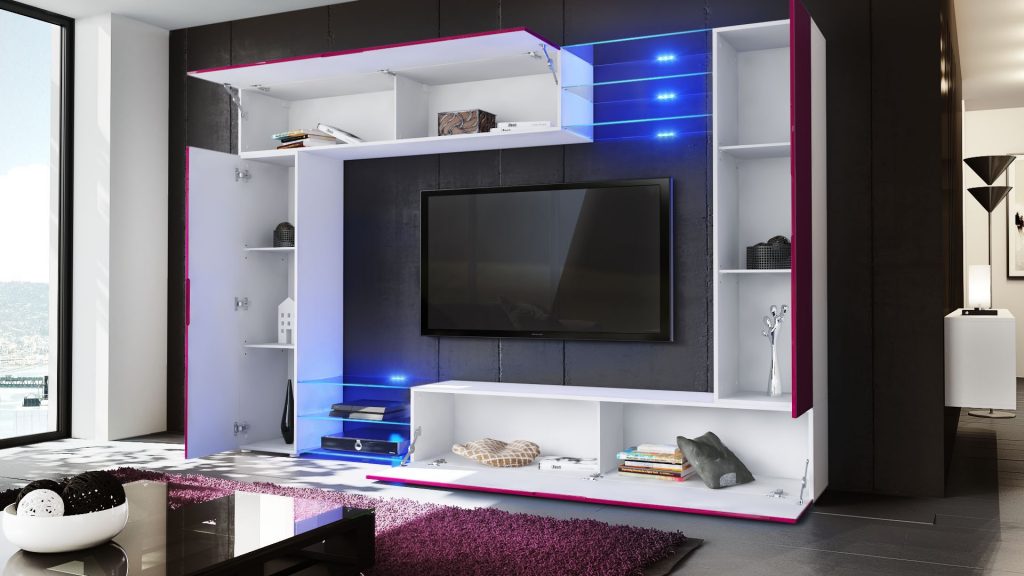 Meuble TV design mural