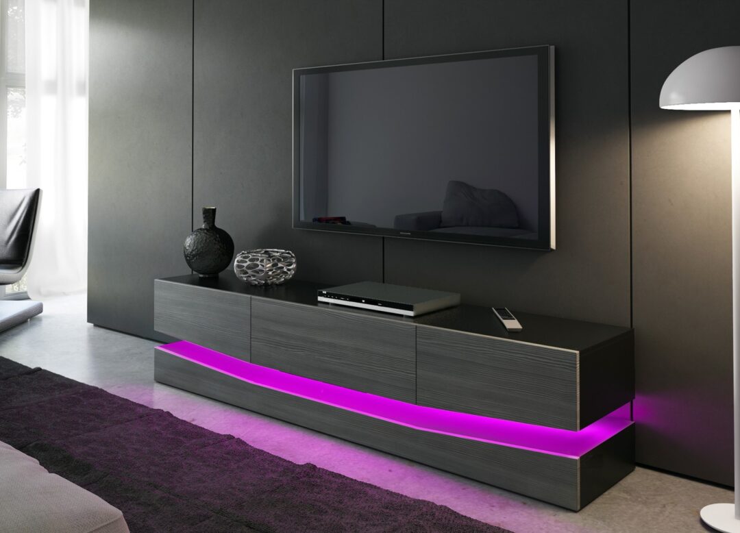 Meuble tv design blanc et noir