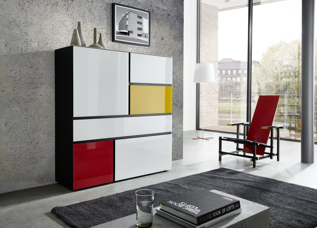 Commode design en verre