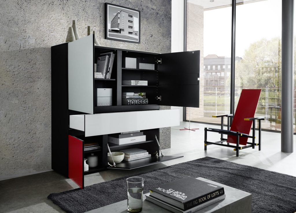 Commode design en verre