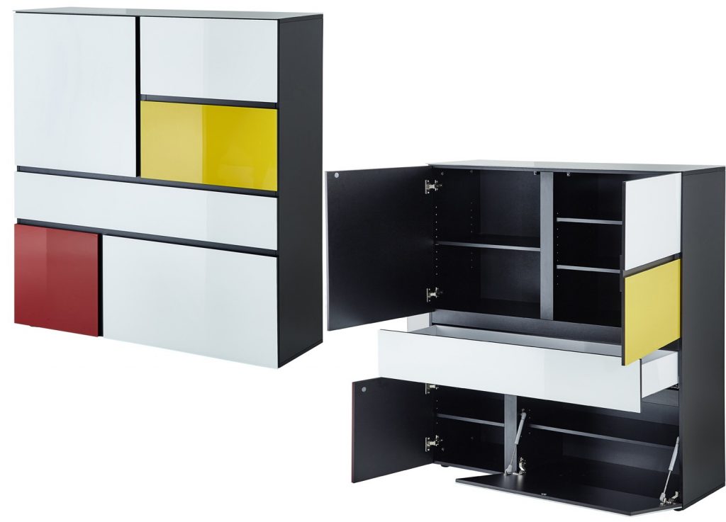 Commode design en verre