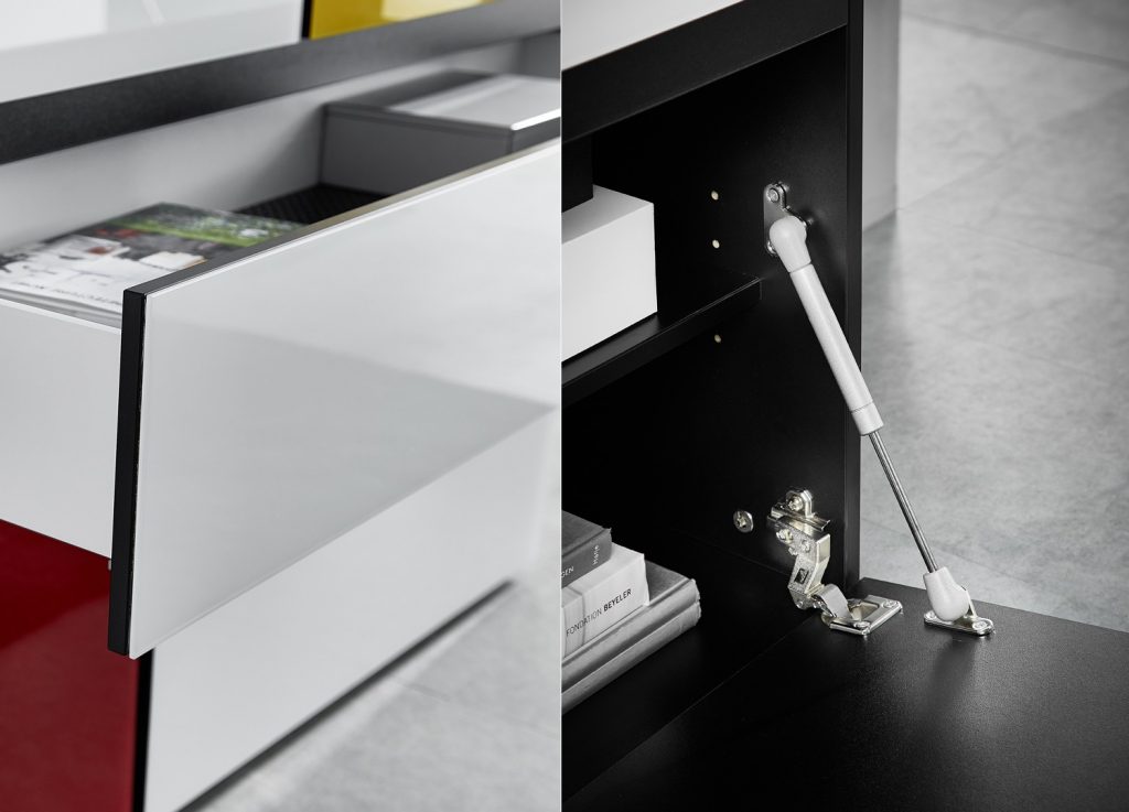 Commode design en verre