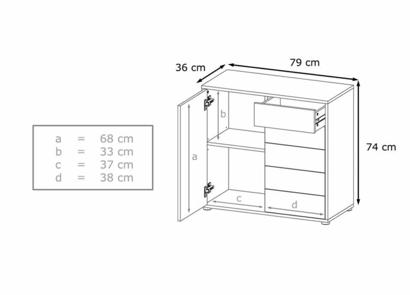 dimensions commode