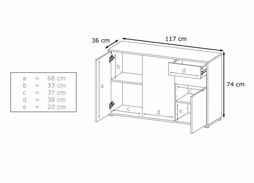 dimensions commode pas cher