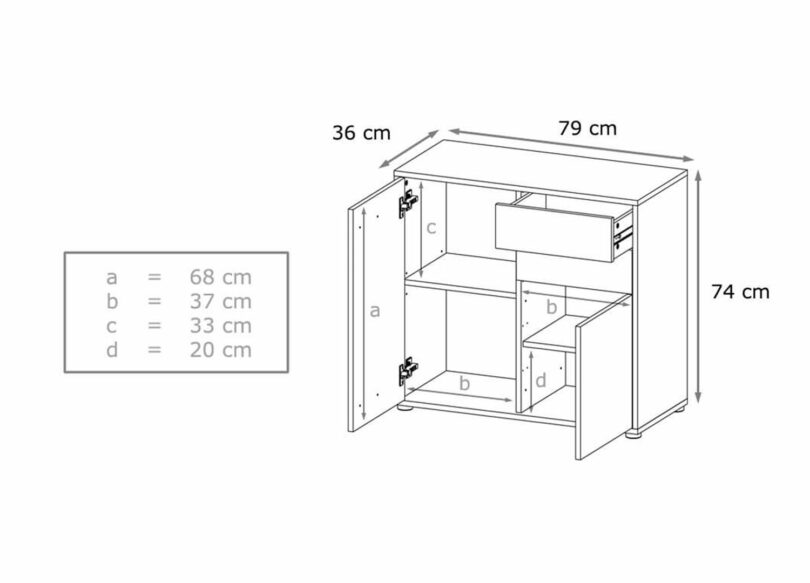 dimensions commode pas cher