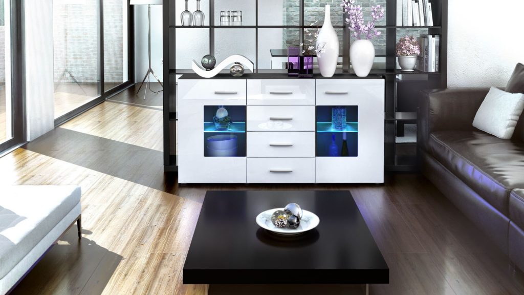 Meublebuffetbahutdesignnoircm