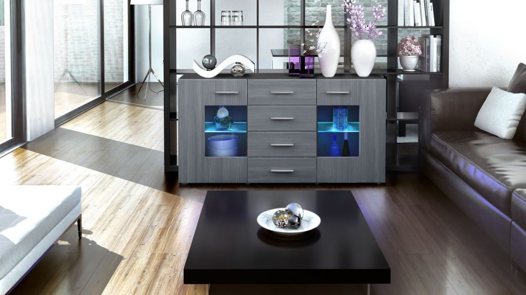 Meublebuffetbahutdesignnoircm