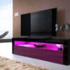 Meuble banc télé design - Violet