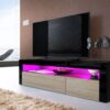 Meuble banc télé design - Chêne clair