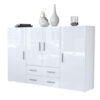 Meuble buffet haut design blanc