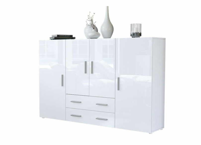 Meuble buffet haut design blanc