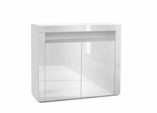 commode de rangement blanche laquée