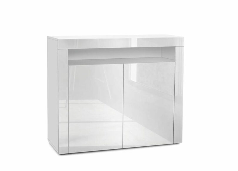 commode de rangement blanche laquée
