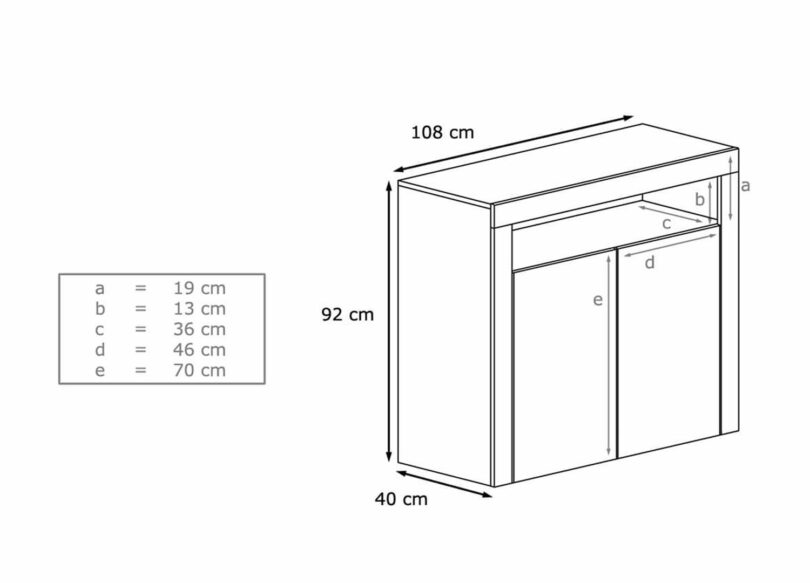 dimensions commode