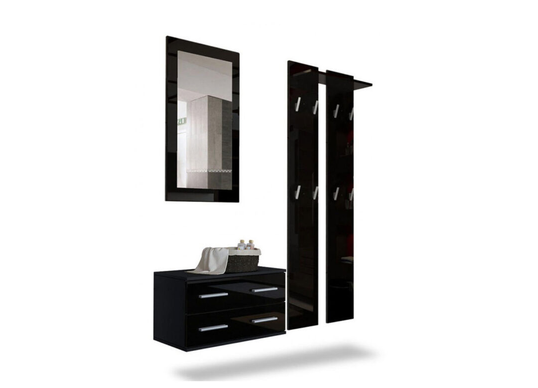 meuble d'entrée noir