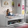 Lit blanc ado transformable en bureau