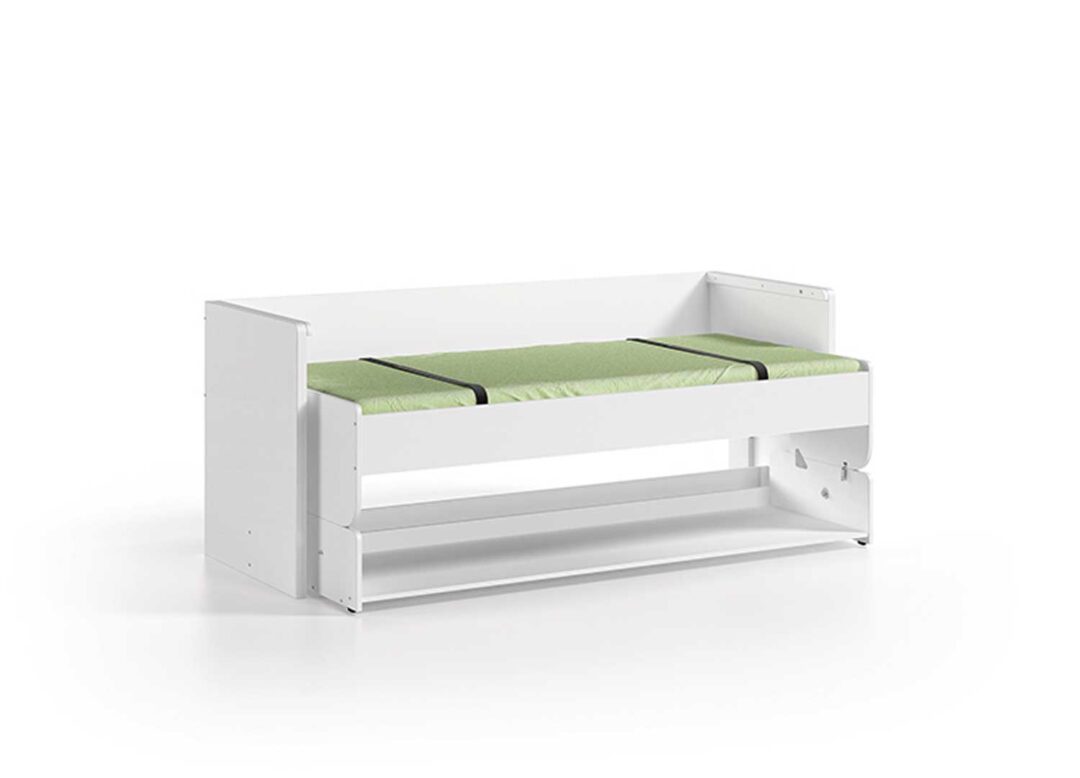 lit blanc pour ado avec bureau déployable