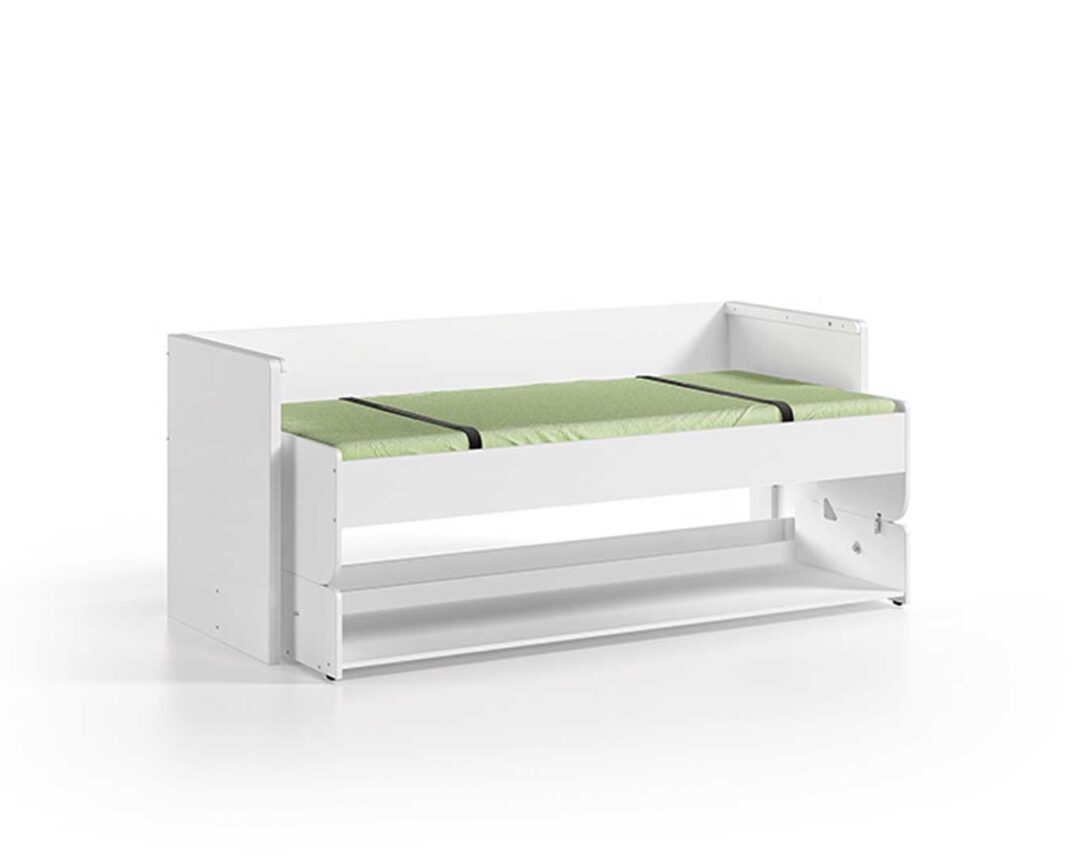 lit blanc pour ado avec bureau déployable