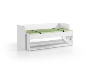 lit blanc pour ado avec bureau déployable