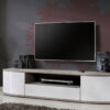 Meuble tv moderne blanc et bois