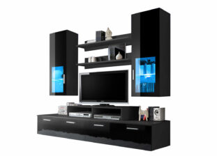 Meuble tv noir pas cher