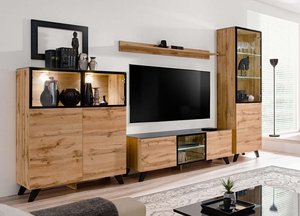 Ensemble mural TV design à led