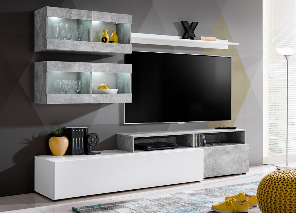 MeubleTVblanc&bétonm