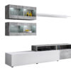 Meuble tv blanc et gris béton moderne