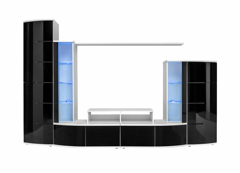 meuble télé design blanc et noir