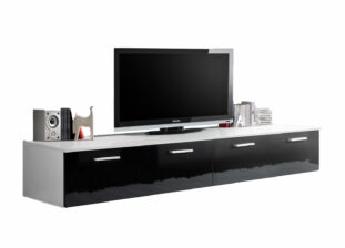 Meuble télé moderne blanc et noir