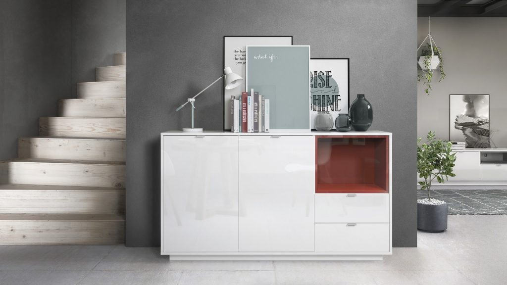 Meublebuffetdesignblancbrillantcm