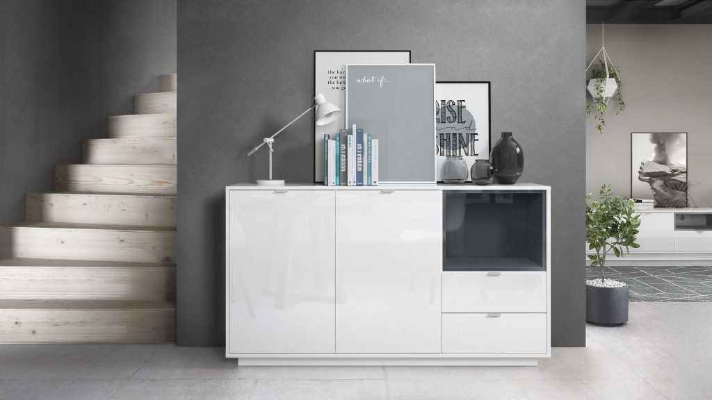 Meublebuffetdesignblancbrillantcm