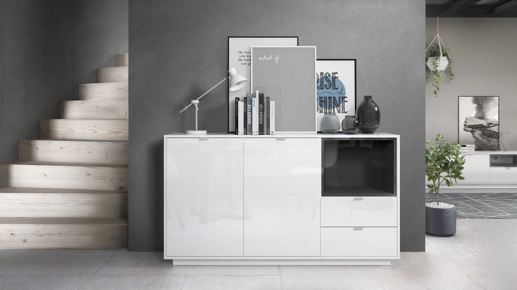 Meublebuffetdesignblancbrillantcm