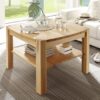 Table basse en bois massif carrée