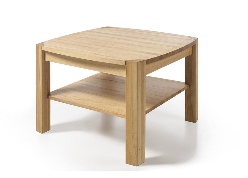 Table basse en bois massif carrée
