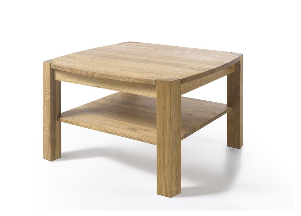 Table basse en bois massif carrée