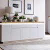 Grand Buffet blanc & bois massif