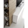 Meuble TV blanc et rangement bois chêne