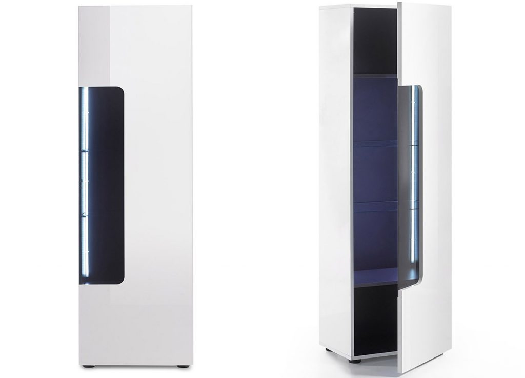 Meuble TV blanc et rangement bois chêne