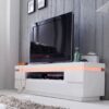 Meuble TV blanc laqué & Led rgb