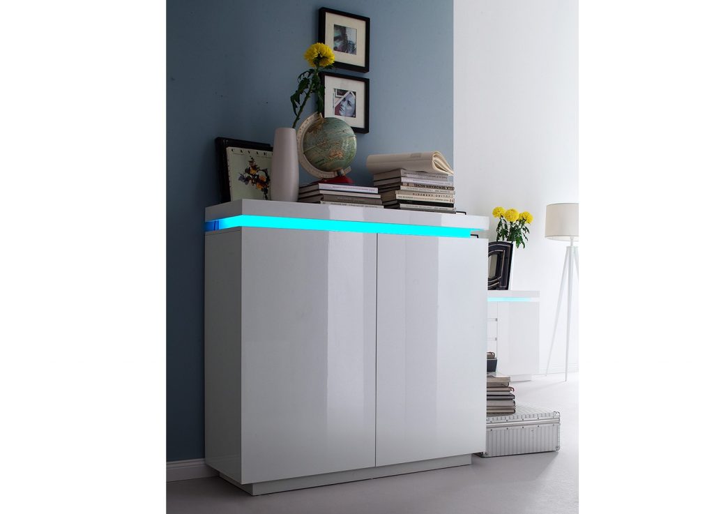 CommodeportesblanclaquéLumineuse